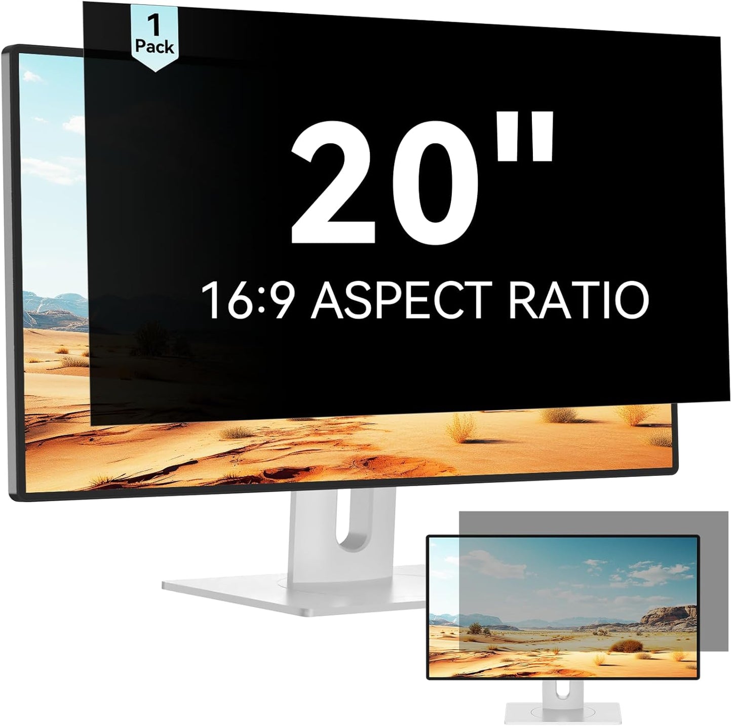 Mamol 34 Inch Curved Computer Privacy Screen Filter for 21:9 Aspect Ratio Widescreen Monitor - Anti Glare Blue Light Filter, Removable Computer Monitor Privacy Shield, Anti-Scratch Screen Protector