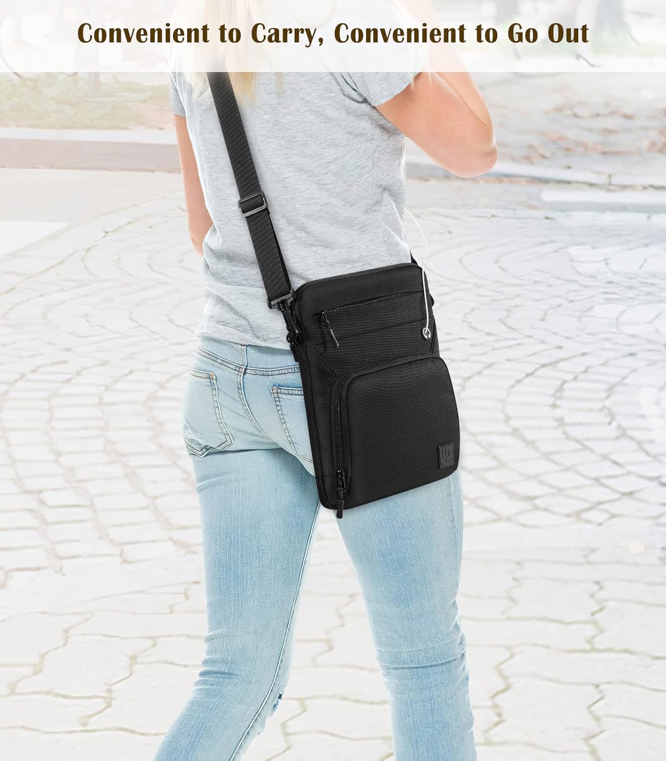Dadanism 9-11 Inch Tablet Sleeve Bag with Shoulder Strap for iPad (A16) 11", iPad Air M4 Pro M5 11", i-Pad 10th Gen 10.9", i-Pad 9/8/7th Gen 10.2", Galaxy Tab A11+ Plus 11", reMarkable 2 10.3", Black