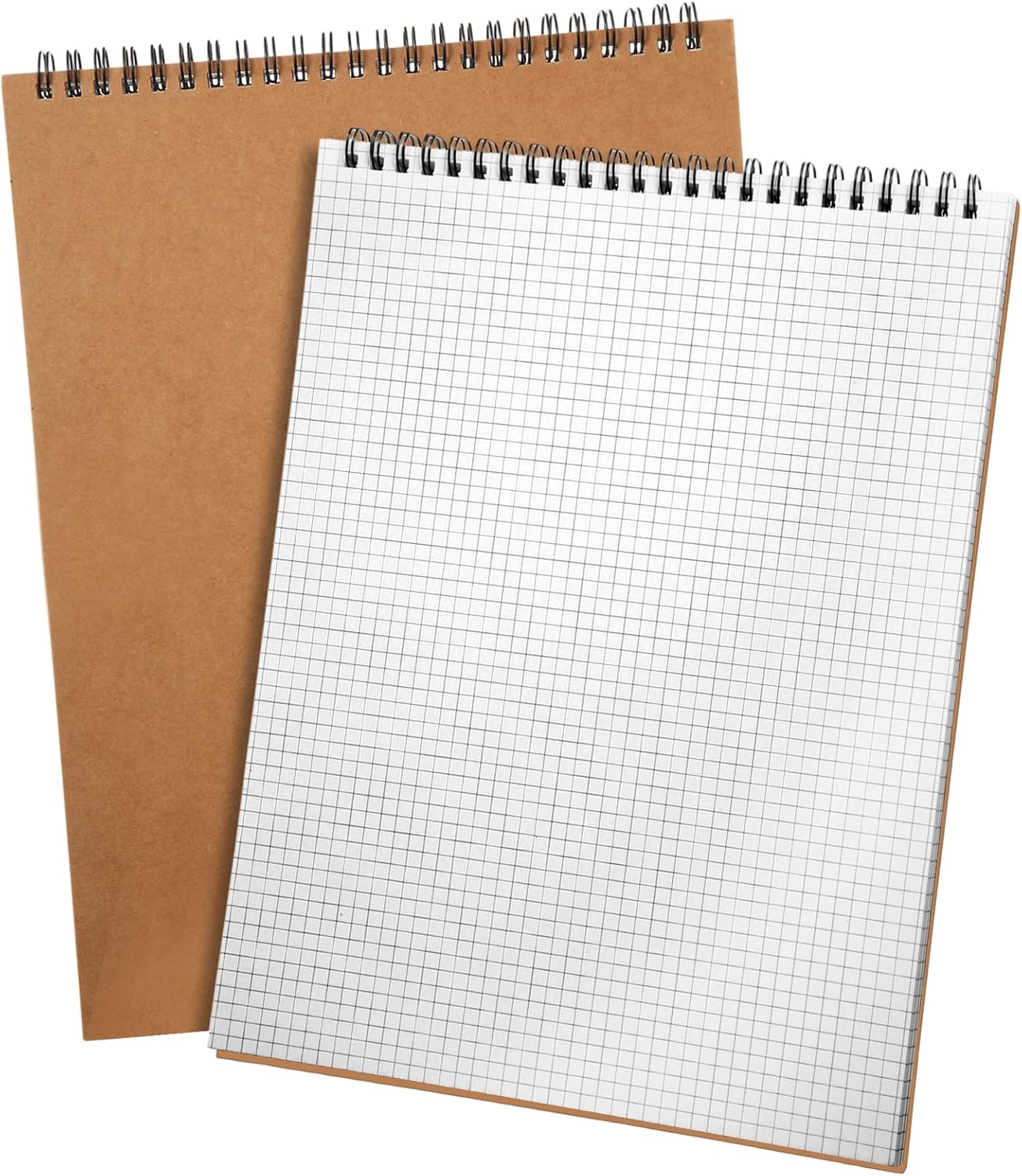 Engrowtic Top Spiral Graph Paper Notebooks 8.7 X11.4 Inch A4 Grid Paper Notepad 70 Sheet Memo Steno Pad for Engineering Writing Sketching Drawing School Office Supplies (1 Pack,Black)