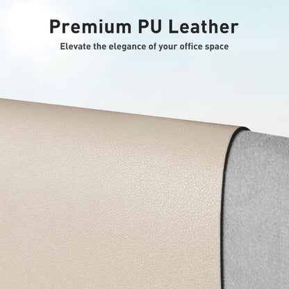 Aothia Leather Desk Pad Protector, Mouse Pad, Office Desk Mat, Non-Slip PU Leather Desk Blotter, Laptop Desk Pad, Waterproof Desk Writing Pad for Office and Home (Black,36" x 17") - Colors B