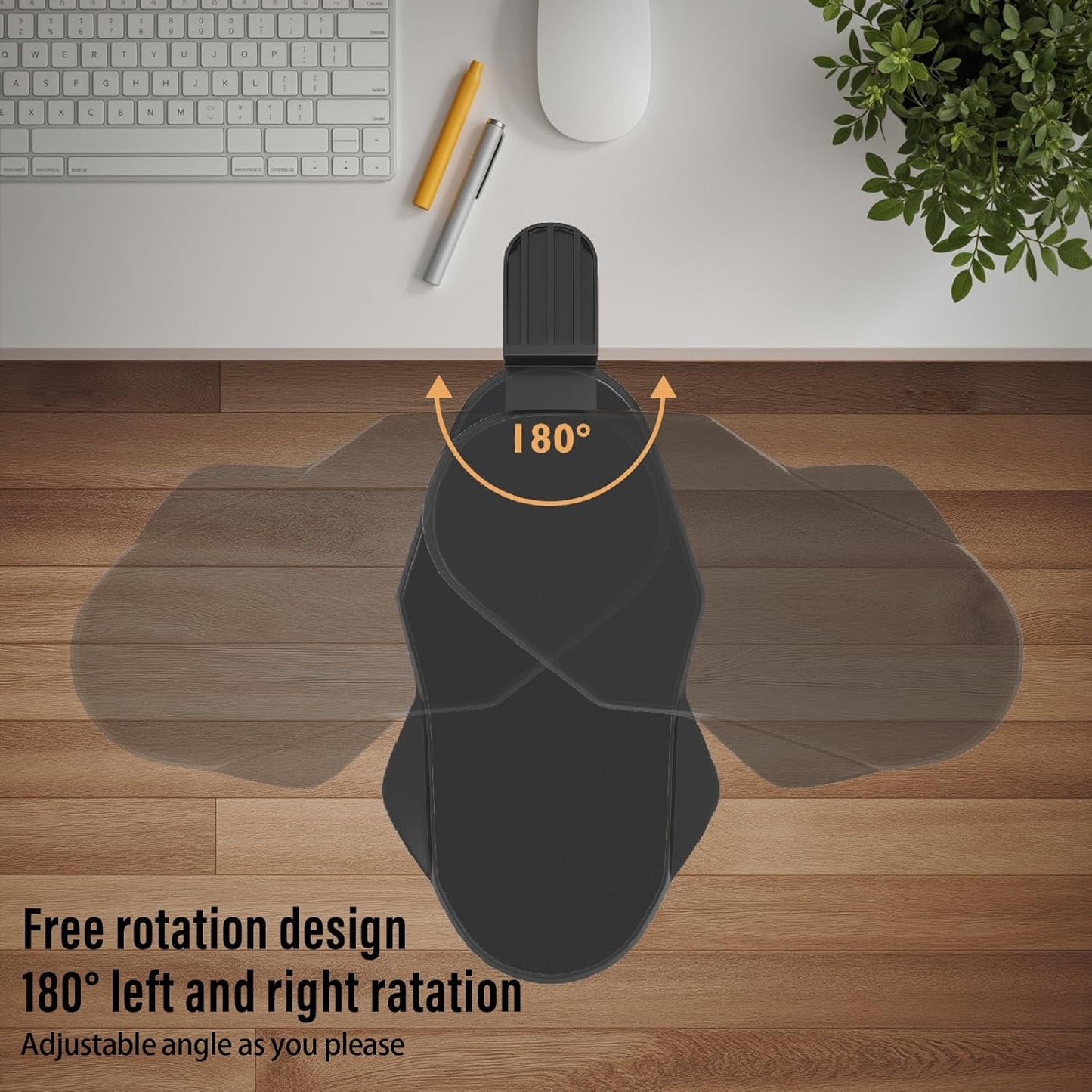 Ergonomic Arm/Elbow Rest for Desk - Foldable Rotatable Elbow Support for Computer Desk, Office & Gaming Comfort (Foldable Rotating Black)