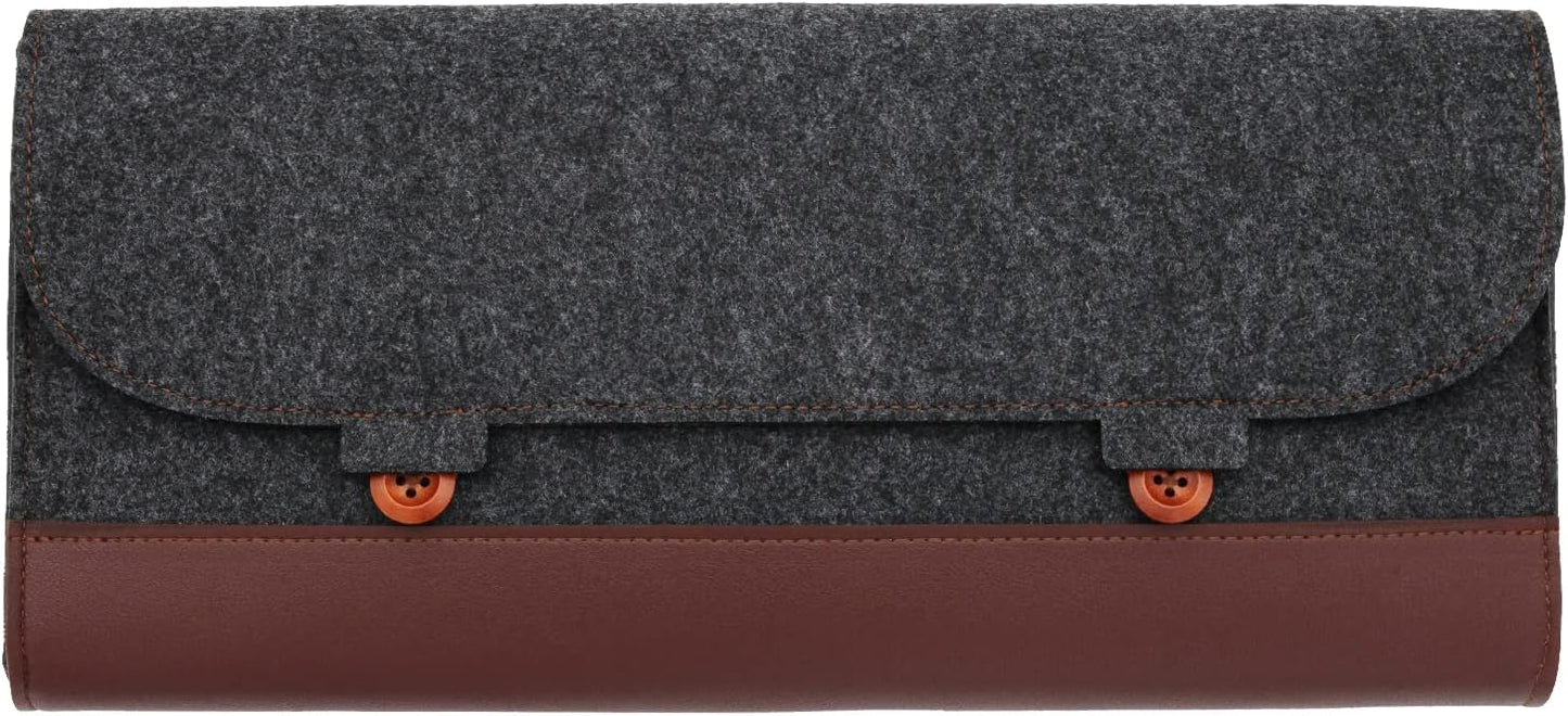 KPREPUBLIC PU Felt Keyboard Carrying case Bag for planck 40% 60% 80% 100% gh60 xd64 tada68 87 tkl 104 Ansi bm60 bm65 bm68 Poker (PU Felt Bag for 40% x1)