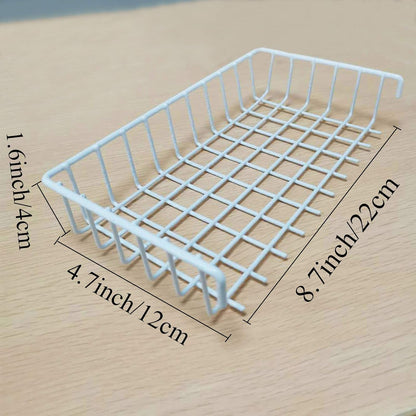 Wall Grid Accessories Wire Grid Baskets Shelf Organizer for Grid Panel Board, 2 Pack