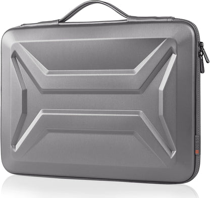 DOMISO 15.6-16 Inch Laptop Hard Case, Waterproof Shockproof Hard Shell Laptop Sleeve Protective Carrying Case with Retractable Handle for Macbook Pro/Lenovo IdeaPad Legion/HP ENVY/Dell XPS,Black