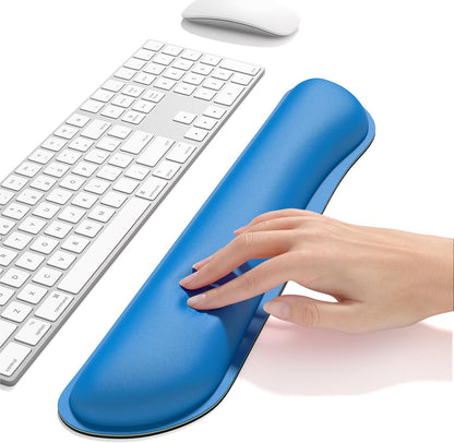 Dapesuom Enlarge Keyboard Wrist Rest, Memory Foam Keyboard Wrist Cushion for Computer Desk Mats Support, Pain Relief Ergonomic Mouse Pad Rests with Non-Slip Base for Gaming, Laptop, Radiant Orchid