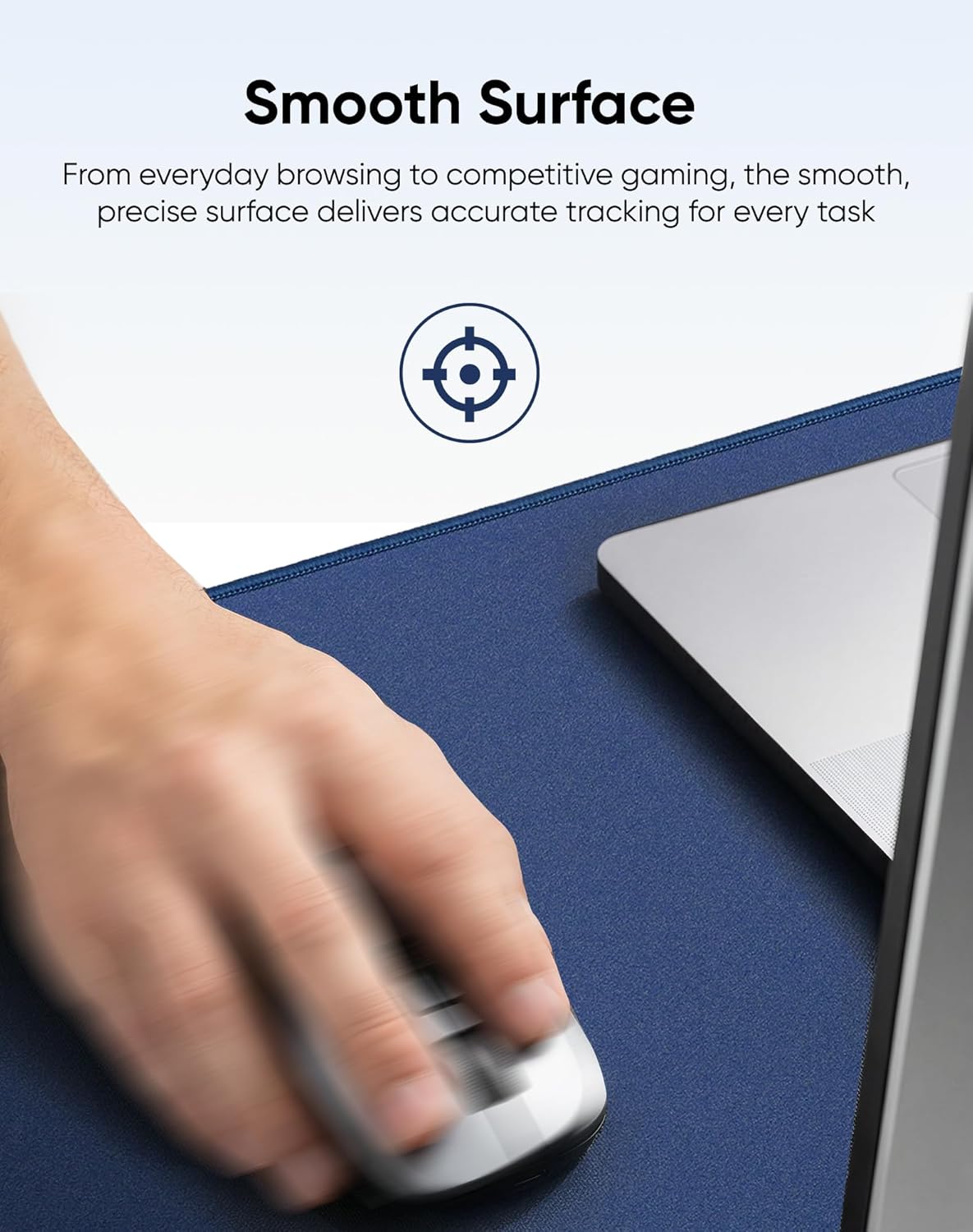Reniteco Waterproof Large Gaming Mouse Pad with Durable Stitched Edges, Non-Slip Rubber Base, Grainy Jacquard Mouse Mat Desk Pad for Home Office Gaming, 31.5''x11.8''x0.12'', Matte Beige