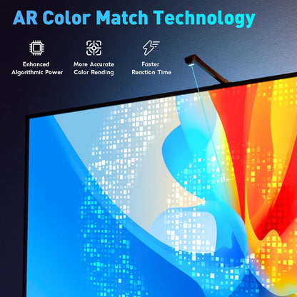 MIHEAL TV LED Backlight with AR Sensor,12.4FT RGB Strip Lights for 43-55 inch PC, TV & Monitor, Smart TV Lights Behind That Sync with Screen, Compatible with App Music Sync, for Gaming Room