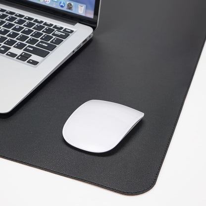 AFIING Large Desk Mat 47" x 17", Dual-Sided Natural Cork & PU Leather Desk Pad, Non-Slip Waterproof Mouse Pad for Office, Home & Gaming, Black