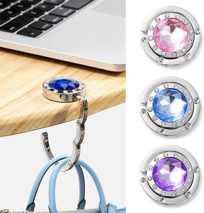 Foldable Purse Hook for Table - Portable Bag Holder - Strength Alloy Materials Heavy Duty Hanger