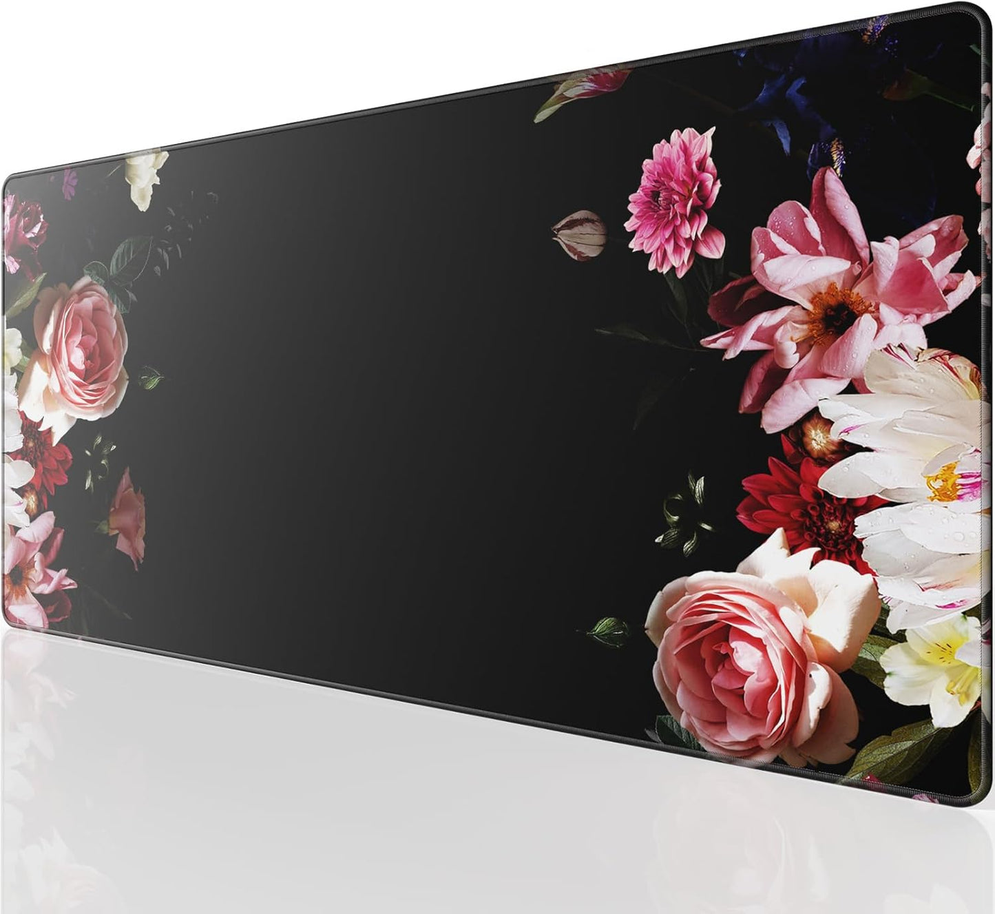 KTRIO Large Gaming Mouse Pad Desk Mat, Superior Micro-Weave Cloth for Precise Mouse Control, Non-Slip Rubber Base, Stitched Edges, Water-Resistant, for Gamer, Office & Home, 31.5" x 11.8" inches
