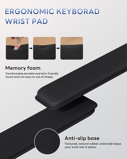 Laborio Computer Keyboard Stand for Desktop, Keyboard Riser Wrist Rest Holder for Easy Typing, Office Desk, Home, School Accessories(Coffee)