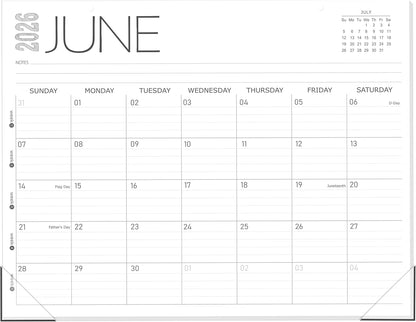 Guasslee Desk Calendar 2026-2027(Jun. 2026 - Dec. 2027), 19-Month School Year Compact Desktop & Wall Calendar, 14" x 11" Thick Paper Monthly Planner for Small Space, Home Office, Dorm & School