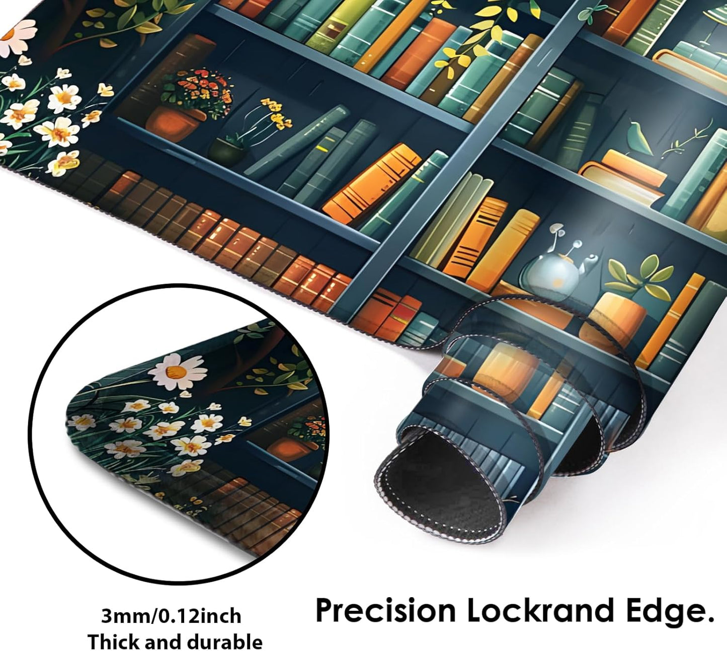 Galdas Mouse Pad For Gaming,Forest Background Pattern XXL XL Large Mouse Mat Long Extended MousePad Desk Mat Non-Slip Rubber Mice Pads Stitched Edges Thin (31.5 x 11.8 x 0.12 Inches) Tree