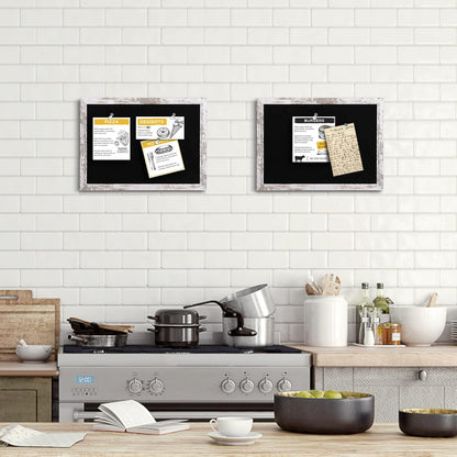 Cork Board Bulletin Board, 11.8x8.6 inches Mini Decorative Hanging Framed Cork Boards for Walls, Pin Board Vision Board for School Home Office, Bulletin Board with Wooden Frame(2230,WH,1p)
