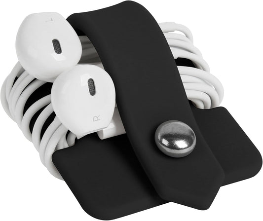Headphone Case Cord Organizer Earbuds Holder Earphones Case Wrap Winder Headset Keeper Cord Manager Cable Organizer Black | Cord Organizer