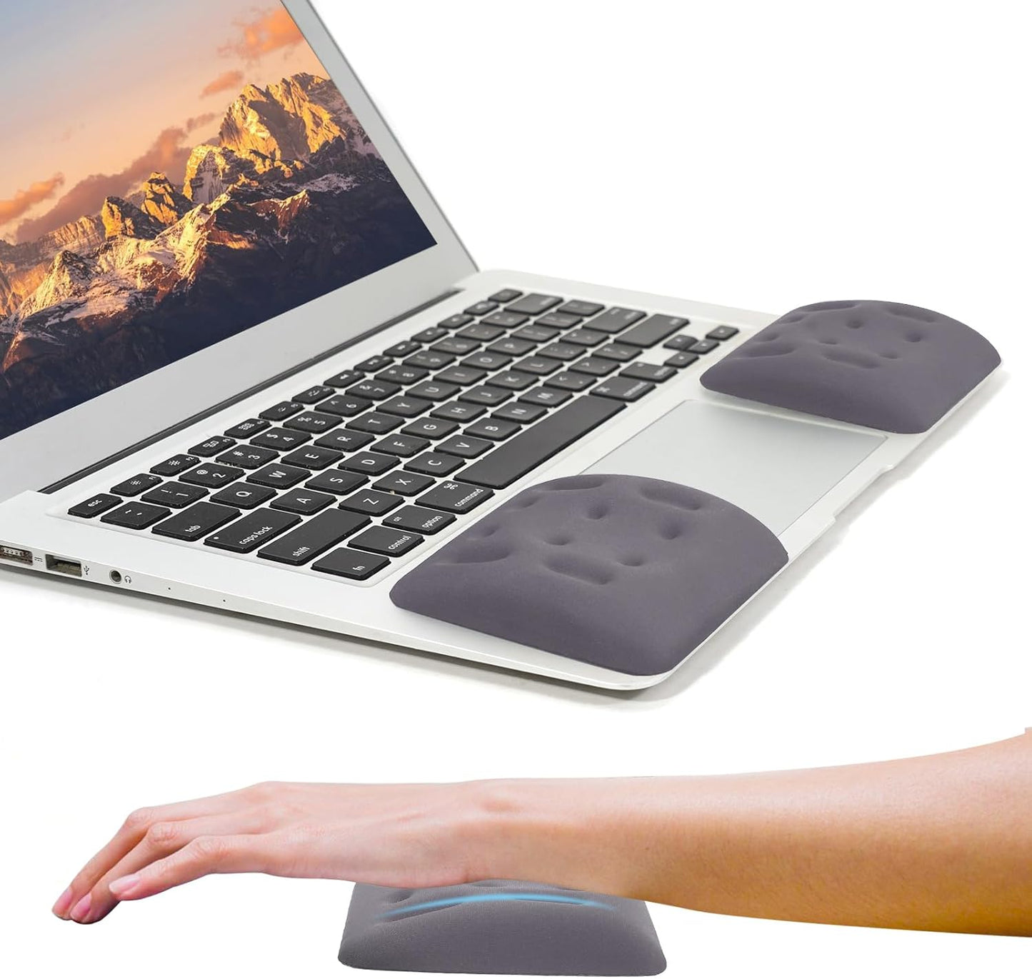 Ergonomic Wrist Rest for Laptop, Upgraded Laptop Wrist Support Pad for Computer Keyboard, Relieve Wrist Pain and Carpal Tunnel (Black)