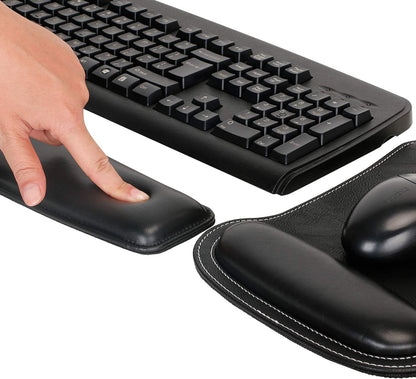 RICHEN Keyboard Wrist Rest Pad and Mouse Wrist Rest Support Mouse Pad Set,Sturdy & Comfortable & Lightweight for Easy Typing & Pain Relief-Ergonomic Support (Brown)