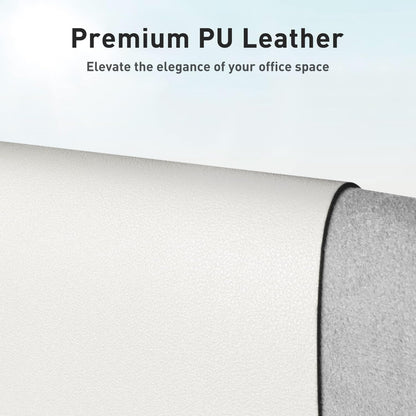 Aothia Leather Office Desk Pad Protector, Non-Slip PU Leather Desk Blotter, Waterproof Laptop Writing Mouse Pad for Office and Home, Black, 31.5" x 15.7" - Colors A