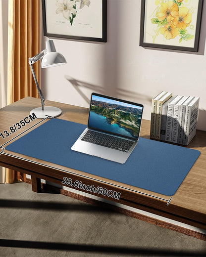 Leather Desk Pad Protector, Office Desk Mat, Large Mouse Pad, Non-Slip PU Leather Desk Blotter, Laptop Desk Pad Desk Accessories for Office and Home (Black, 40" x 17")