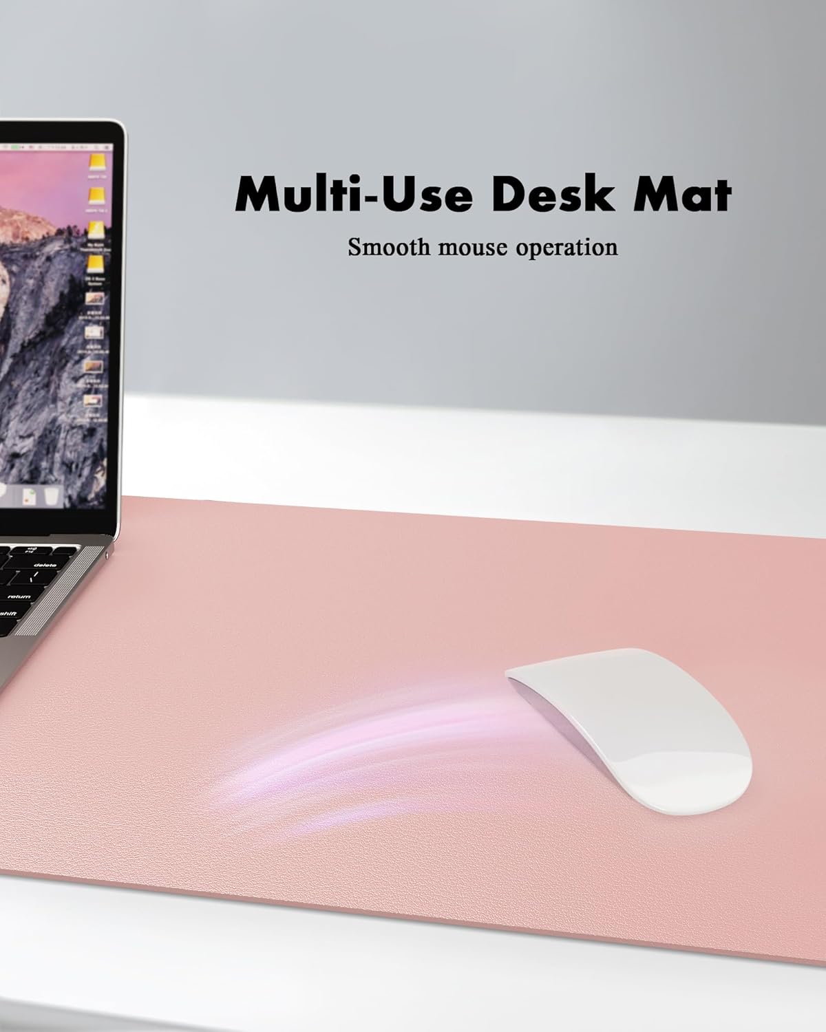 YSAGi Double-Sided Desk Pad, 31.5"x15.7"Leather Desk Mat, Eco Cork Desk Pad Protector,Large Mouse Pad,Waterproof Desk Blotter for Office/Home(Coffee)