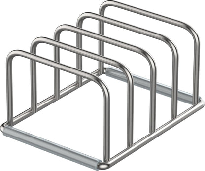 KORRTFID Cutting Board Holder Stand, Chopping Board Storage Rack, Cutting Board Organizer, 304 Stainless Steel Chopping Board Holder, Cookie Sheets Organizer 1.0+1.2 Inch Width Slots(Large)