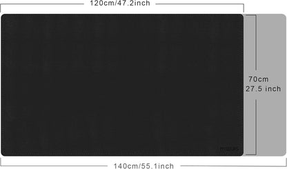 Mydours 40" x 20" Extra Large Desk Mat, PU Leather & Cork Desk Pad, Large XXL Desk Mouse Pad for Workstation, Office, Home, Computer Desk Mat with Keyboard & Mouse (Black)
