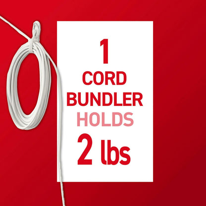 Command Cord Bundlers, Plastic, Damage-Free Organizer, No Tools for Electrical Cables, 6 Gray Bundlers and 12 Strips
