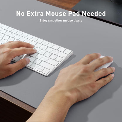 Aothia Non-Slip Waterproof PU Leather Desk Pad Protector for Mouse, Writing Desk, Office, Home, Laptop Blotter, 23.6" x 13.7", Black - Colors B