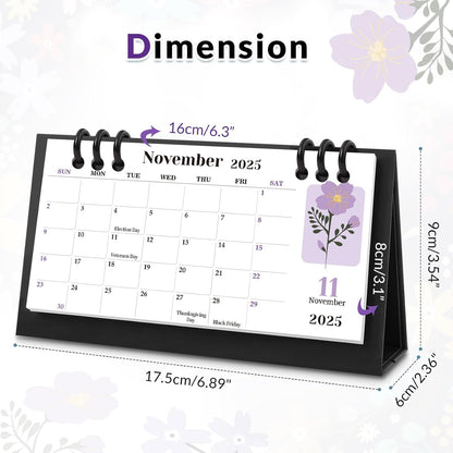 KONVINIT Small Desk Calendar 2026-2027, 6.3" x 3.1", 2026 Desk Calendar - Runs From January 2026 Until December 2027, 24 Months Mini Desktop Calendar for School, Home and Office Supplies