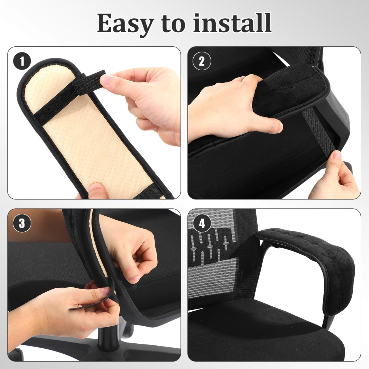 Garneck Chair Armrest Pad Office Gaming Chair Armrest Cushion Pillow Cover Support for Elbow Forearms