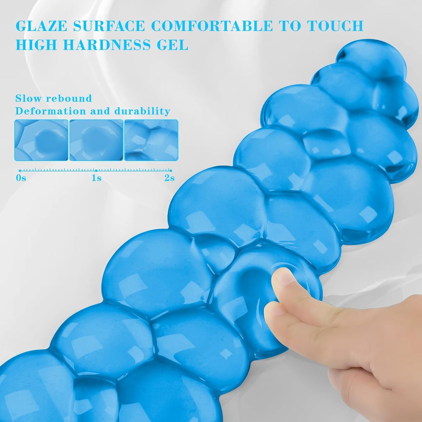 Gel Cloud Keyboard and Mouse Wrist Rest, Cute Wrist Support and Arm Support Keyboard Rest for Keyboard and Mouse Typing Pain Relief，Suitable for Office/Computer/Laptop/Gaming（White）