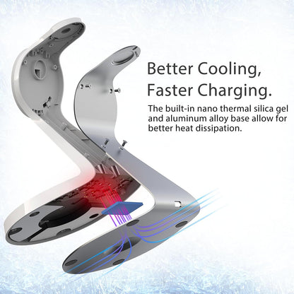 3 in 1 Charging Station for Apple Devices,Mag-Safe Charger Stand Fast Charging,Wireless Charger for iPhone 16/15/14/13/12 Series,& AirPods,& iWatch(USB-C Charger Included)