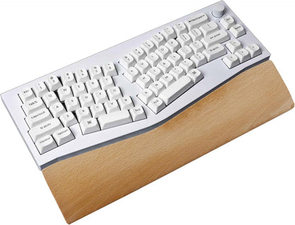 YMDK Wooden Wrist Rest Solid Wood Walnut for Keychron Q13 Pro Mechanical Keyboard
