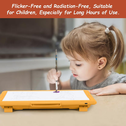 IMAGE A4 LED Tracing Pad for Kids, Rechargeable Light Up Drawing Tablet Board Children Portable Art Christmas Gift for Boys Girls Ages 6+(with 10 Traceable Sheets), Durable & Fun Creative Toy(Blue)