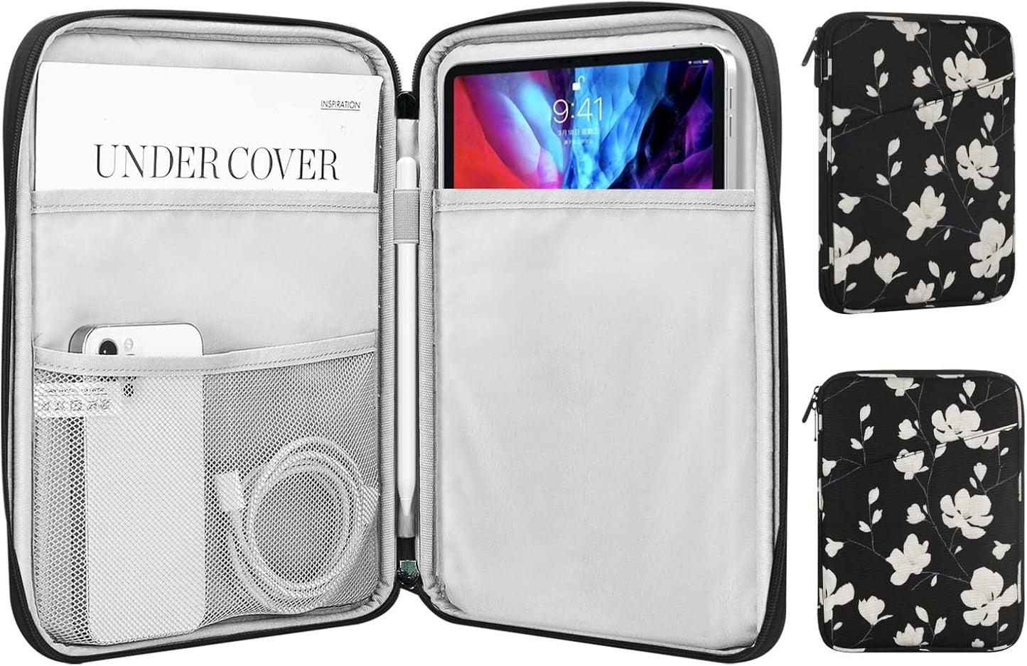 MoKo 9-11 Inch Tablet Sleeve Case, Fits New 11inch iPad Air M4/Pro M5, iPad A16 11", i-Pad 10/9/8/7th/Air 5/4th 10.9"/10.2", Tab S9/S8 11", Protective Bag Carrying Case with Pocket, Dark Gray