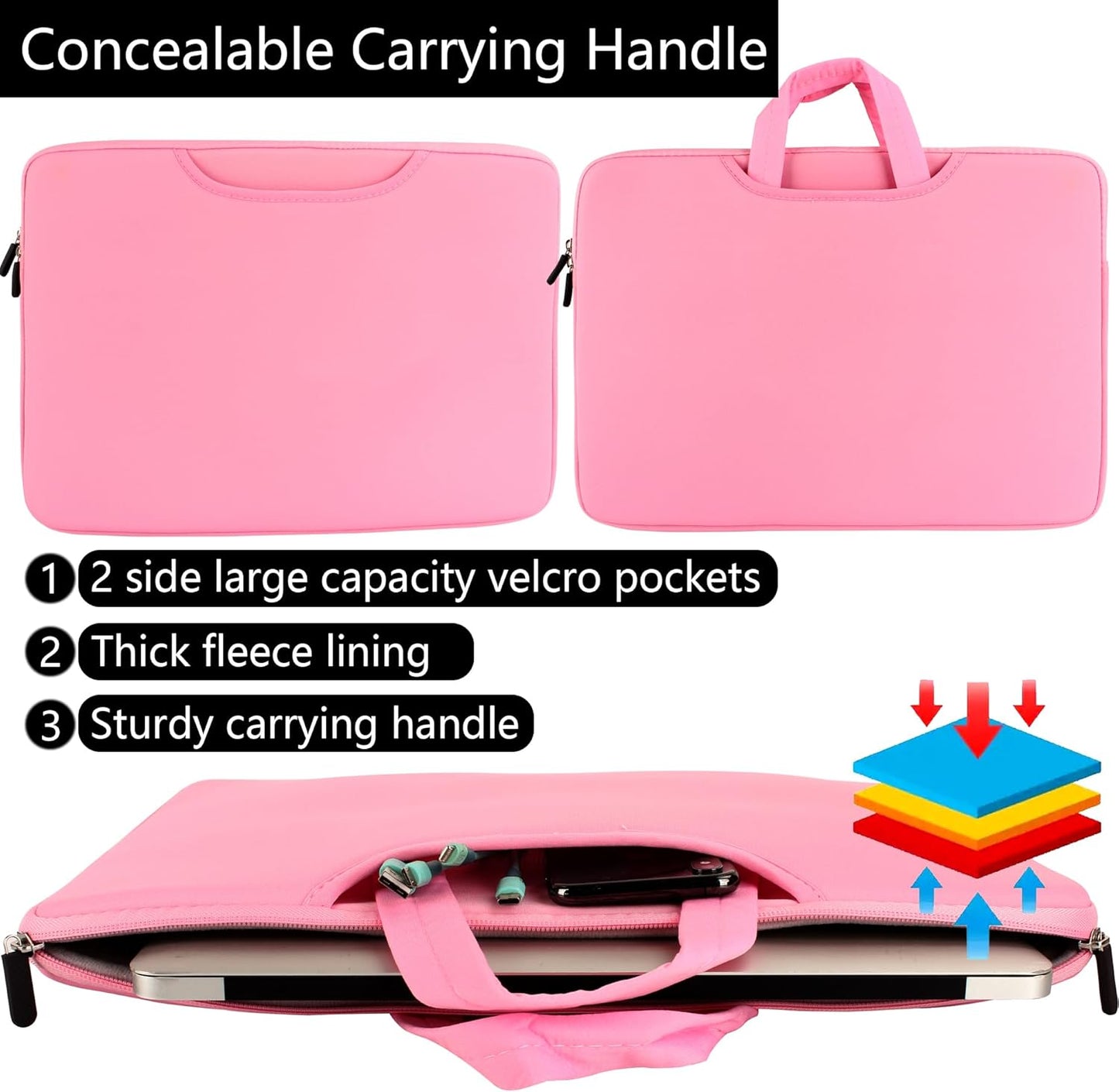 A3 Light Pad Carrying Bag for Diamond Painting,Diamond Painting Light Pad Bag,Laptop Tote Bag,Tracing Light Board Carrying Bag,Padded Fleece Liner Protective Case for A3 Light Pad