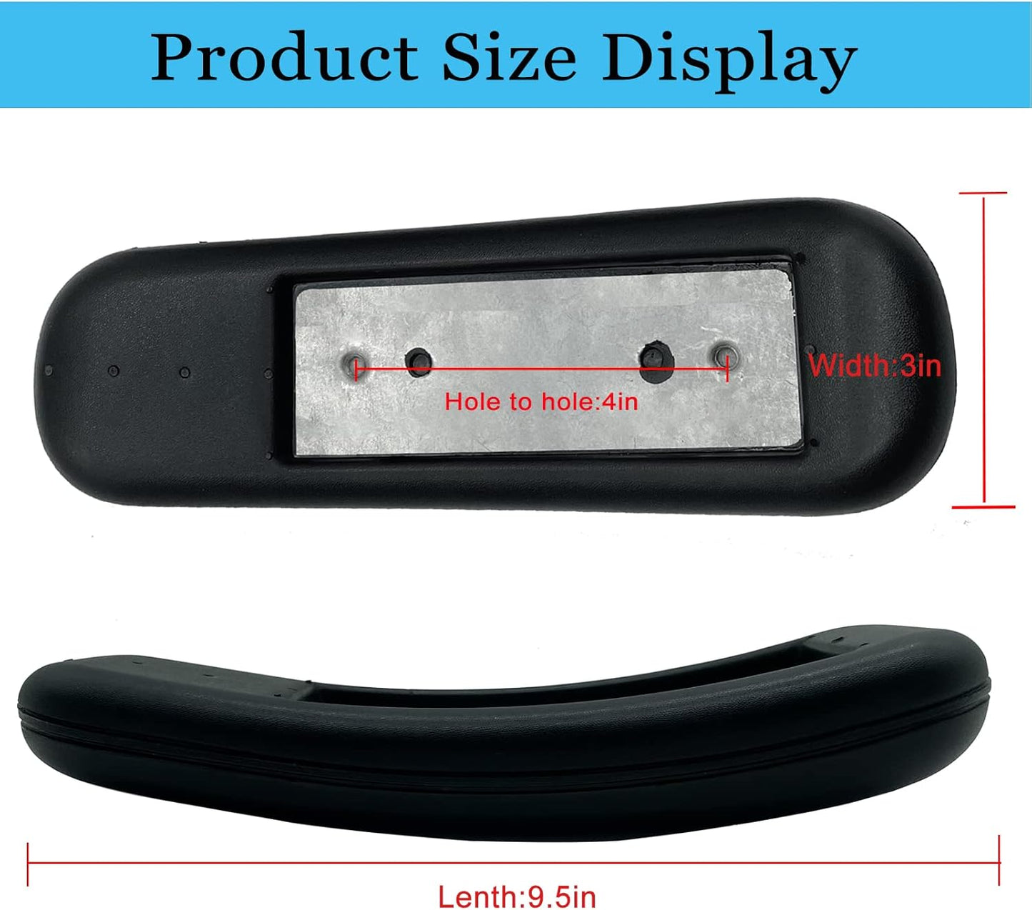 Replacement Office Chair Arm Replacement Armrest Pads Oval Shaped Office Chair Parts Arm Rest for Desk Chair with Mounting Hole Patterns Screws (Fashion)