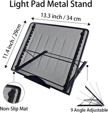 A4 Light Pad for Diamond Painting - Sponake Light Board Tracing with 3 Level Brightness Apply to Full Drill & Partial Drill 5D Diamonds Art - Craft, Sketching, Animation,Weeding Vinyl
