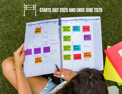 Academic Year Monthly Planner 2026–2027 – Mobile Desktop Calendar – Dry Erase Whiteboard – Fold-Out Design – Marker & Labels Included – 11x14" Expands to 22x14" – Navy Blue