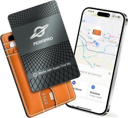 Wallet Tracker Card (Both iOS and Android) | No Monthly Fee | Waterproof | Wireless Charging | Anti-Lost, Thin Bluetooth Smart Card Finder for Wallet, Luggage, Backpack