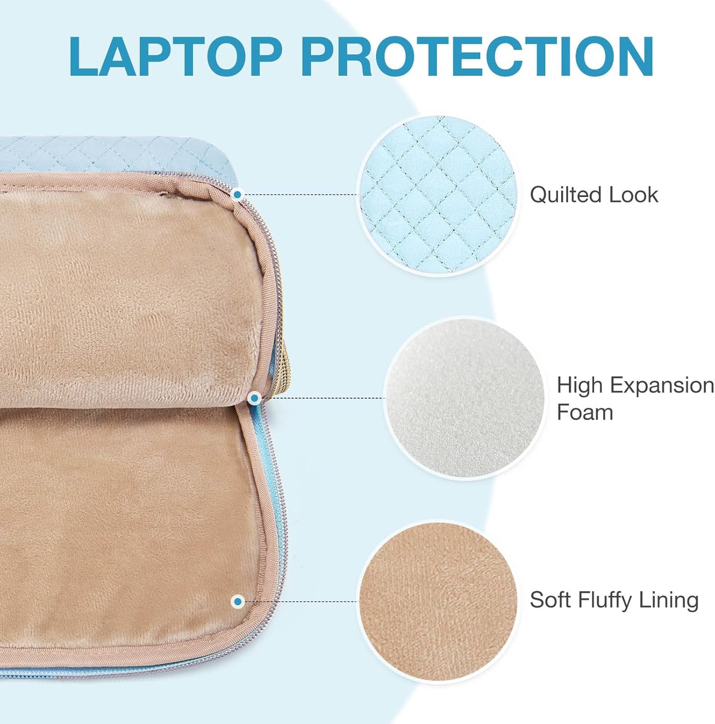 BAGSMART 15.6 Inch Laptop Case Sleeve Compatible with MacBook Pro 16 Inch,15.6 Inch HP,Dell,Acer Aspire,Asus Notebook, Lightweight Laptop Bag for Women with Shoulder Strap,Pocket,Handle, Pink