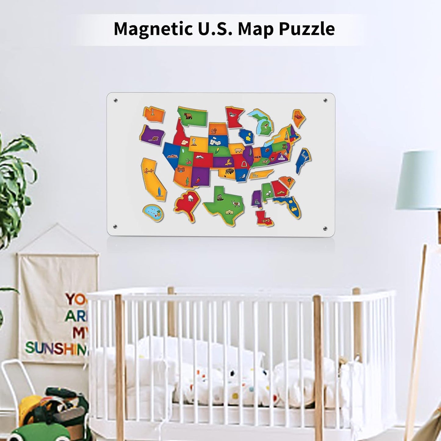 17.7" x 11.8" 2 Pack Metal Magnetic Board - Magnet Bulletin Board to Display Magnetic Letters Numbers Animal, Poetry, Spice Jars, Notes, Photos, Suitable for Wall, Refrigerator, Cubicle, Cabinet