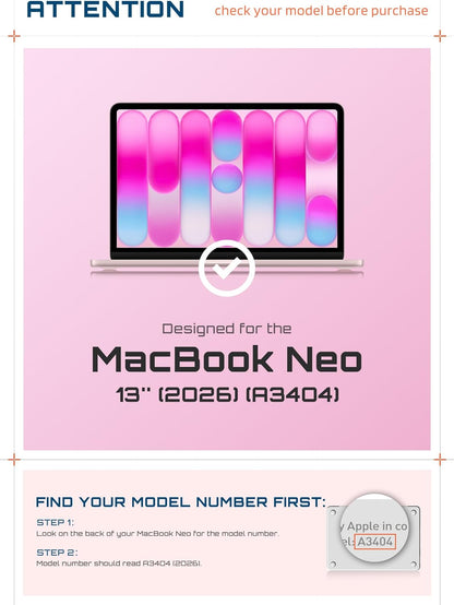 SUPCASE for MacBook Neo Case 13 Inch 2026 (Unicorn Beetle), Model A3404 (A18 Pro Chip) Heavy Duty Rugged Military-Grade Protection Anti-Scratch Hard Shell Protective Cover for MacBook Neo 13", Black