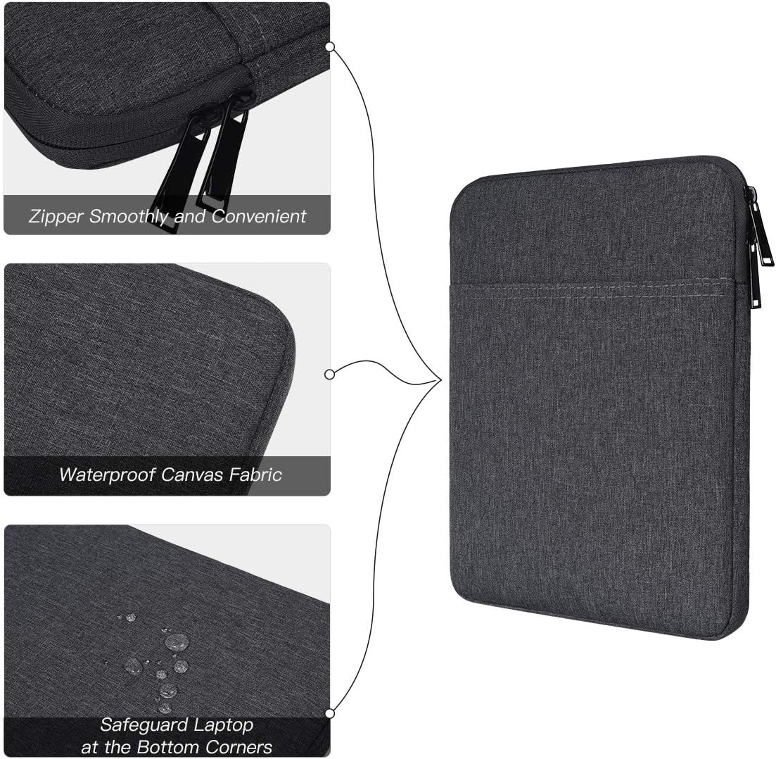 Tablet Sleeve for 2026 iPad A16, 11 inch iPad Air M4 M3 M2, Pro M5, Amazon Fire Max 11 Tablet/Kindle Fire HD 10/10 Plus, Galaxy Tab A9+ Plus Bag, Black