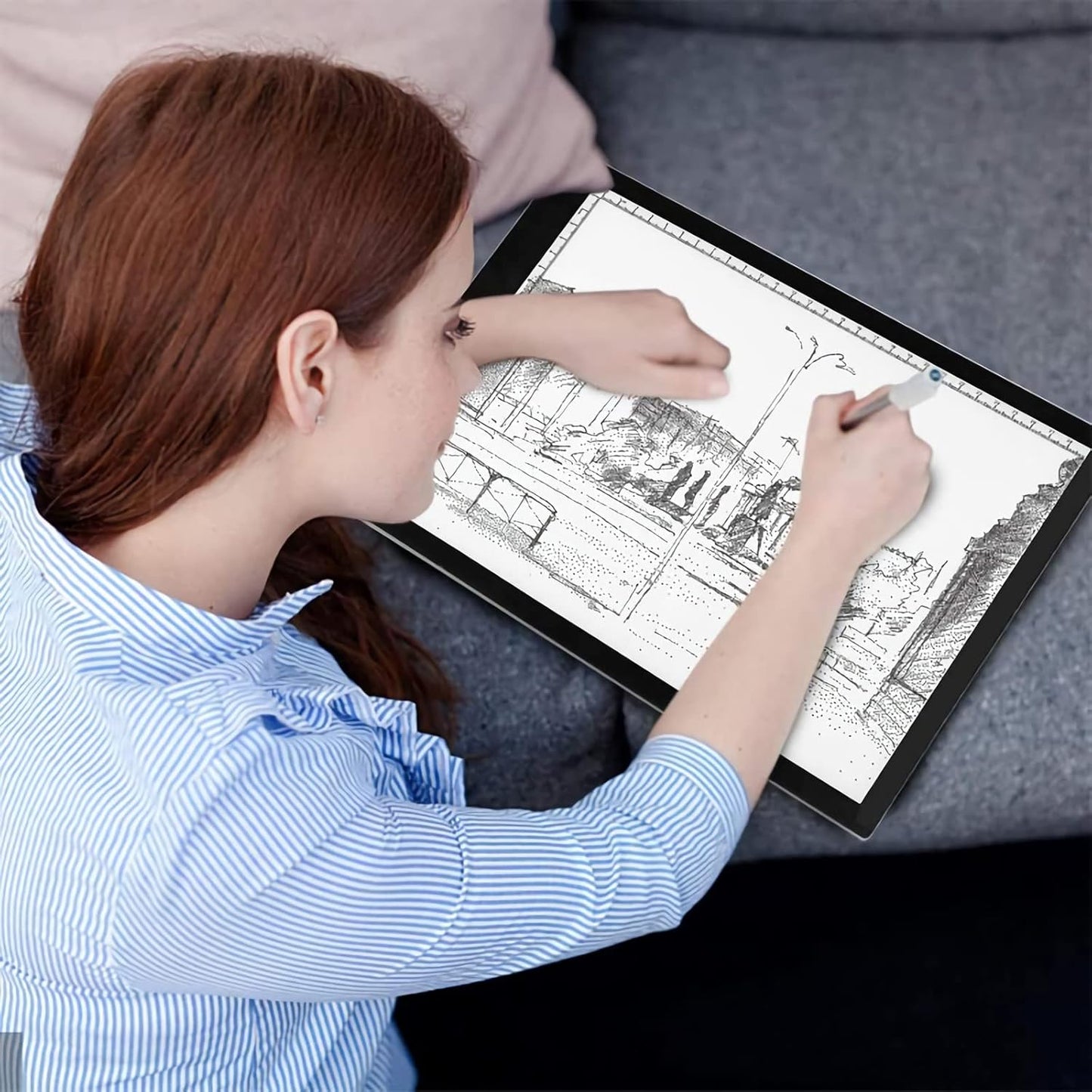 A0/A1/A2/A3/A4 Tracing Light Box, Portable Ultra-Thin Stepless Dimmable Brightness LED Light Pad, Wireless Rechargeable Led Light Board for Diamond Painting Sketching Drawing