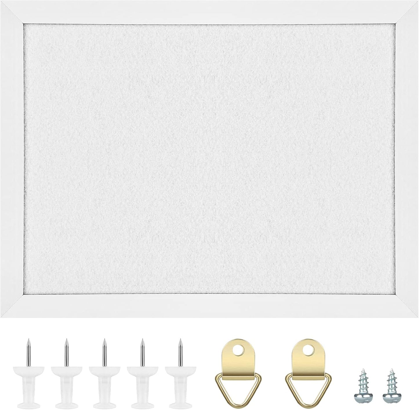 TORASO Cork Board Bulletin Board with Felt,Wood Framed Display Bulletin Board for Walls with Pins, Eye Bolts, gaskets, Screws, Pin Board for Office, School and Home(Black,1pc)