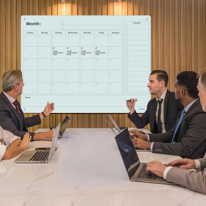 Magnetic Glass Whiteboard - Glass Dry Erase Board 48"x36" Large Frameless Board for Walls Office School and Home