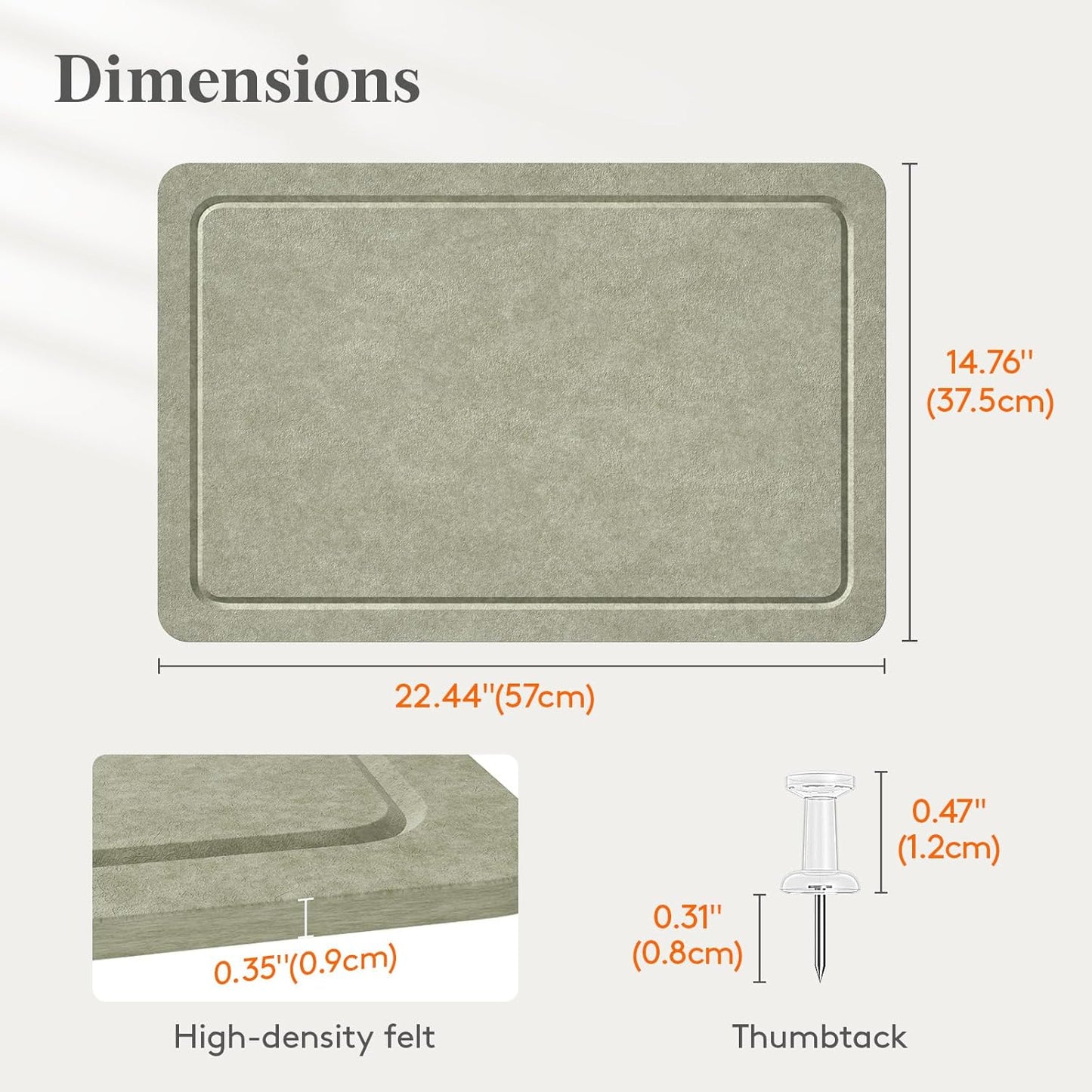 Lifewit Cork Board Alternative,22.4"x 14.8" Bulletin Board with Self-Adhesive,Foldable Decorative Felt Pin Board Vision Board Message Board with 20 Pushpins for Office Wall Decor, Room Decor, Oatmeal