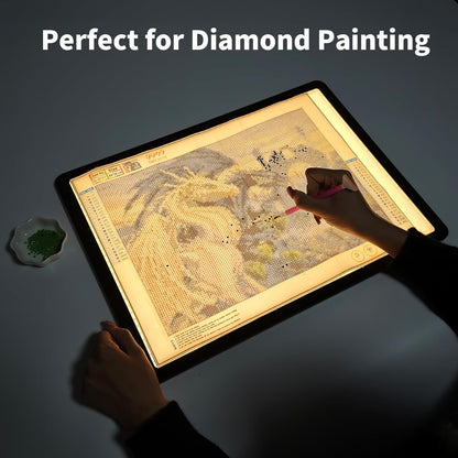 TOHETO Rechargeable A2 Light Pad for Diamond Painting 25.2''x18.4'', Magnetic Diamond Art Light Board, Wireless Lightbox for Tracing and Drawing, Cordless LED Light Table for Sketching, Weeding Vinyl