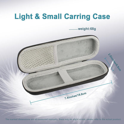Carrying Vape Case for 510 Thread Battery & Cartridge – Hard Shell EVA Small Zipper Pouch Organizer | Fits Inhalers, Diffuser Pen, USB Cables & Personal Items | for Commuting & Travel | Empty Black